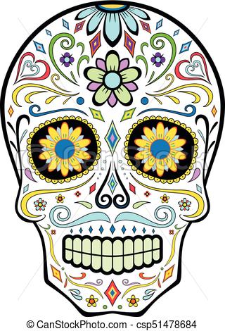 320x470 Sugar Skull Mexican Sugar Skull - Dia De Los Muertos Skull Drawing