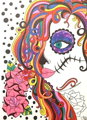 363x500 Day Of The Dead Girl, Sugar Skull Girl, Dia De Los - Dia De Los Muertos Skull Drawing