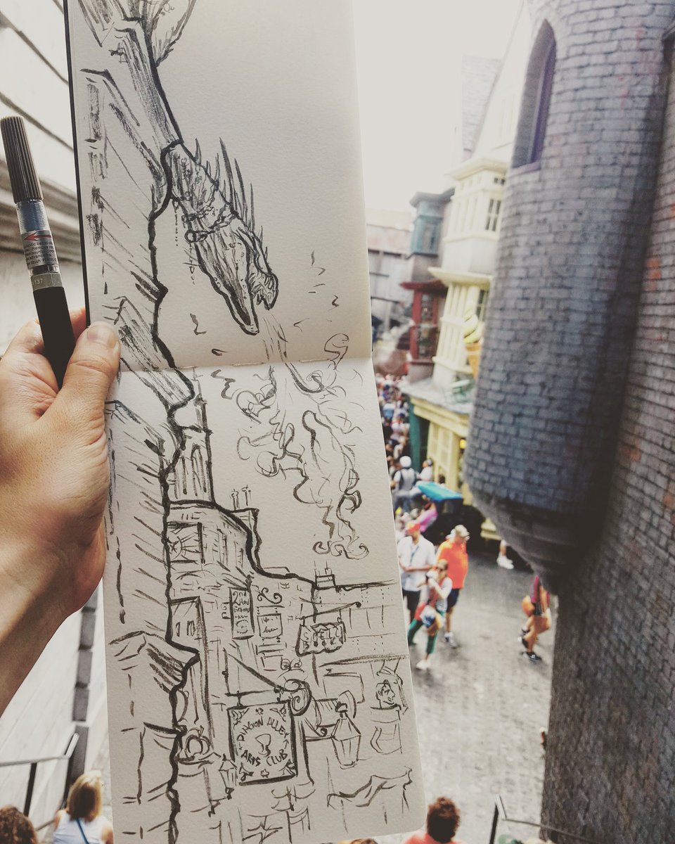 960x1200 on twitter sketching in diagon alley - Diagon Alley Drawing