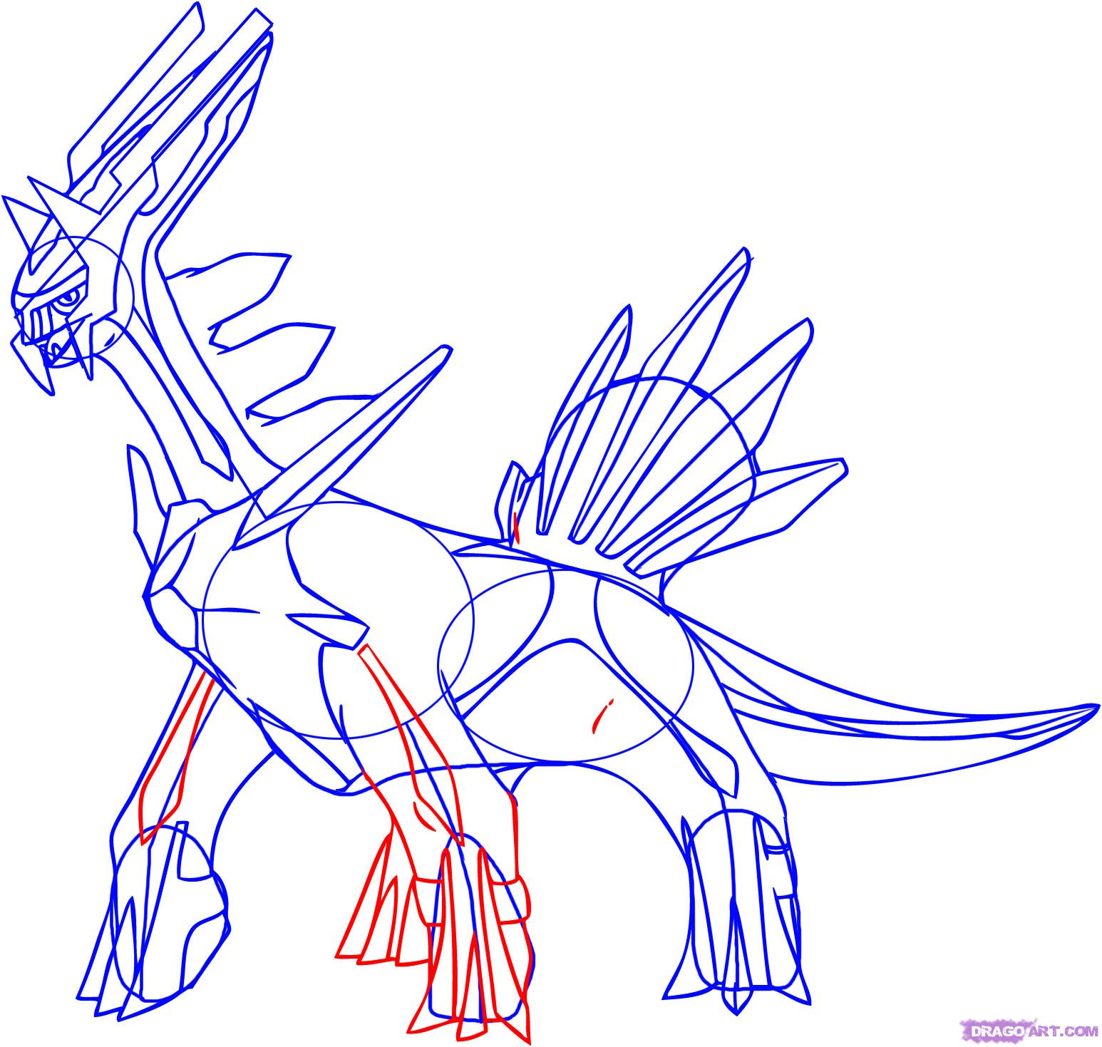 1546x1469 How To Draw Dialga, Step - Dialga Drawing