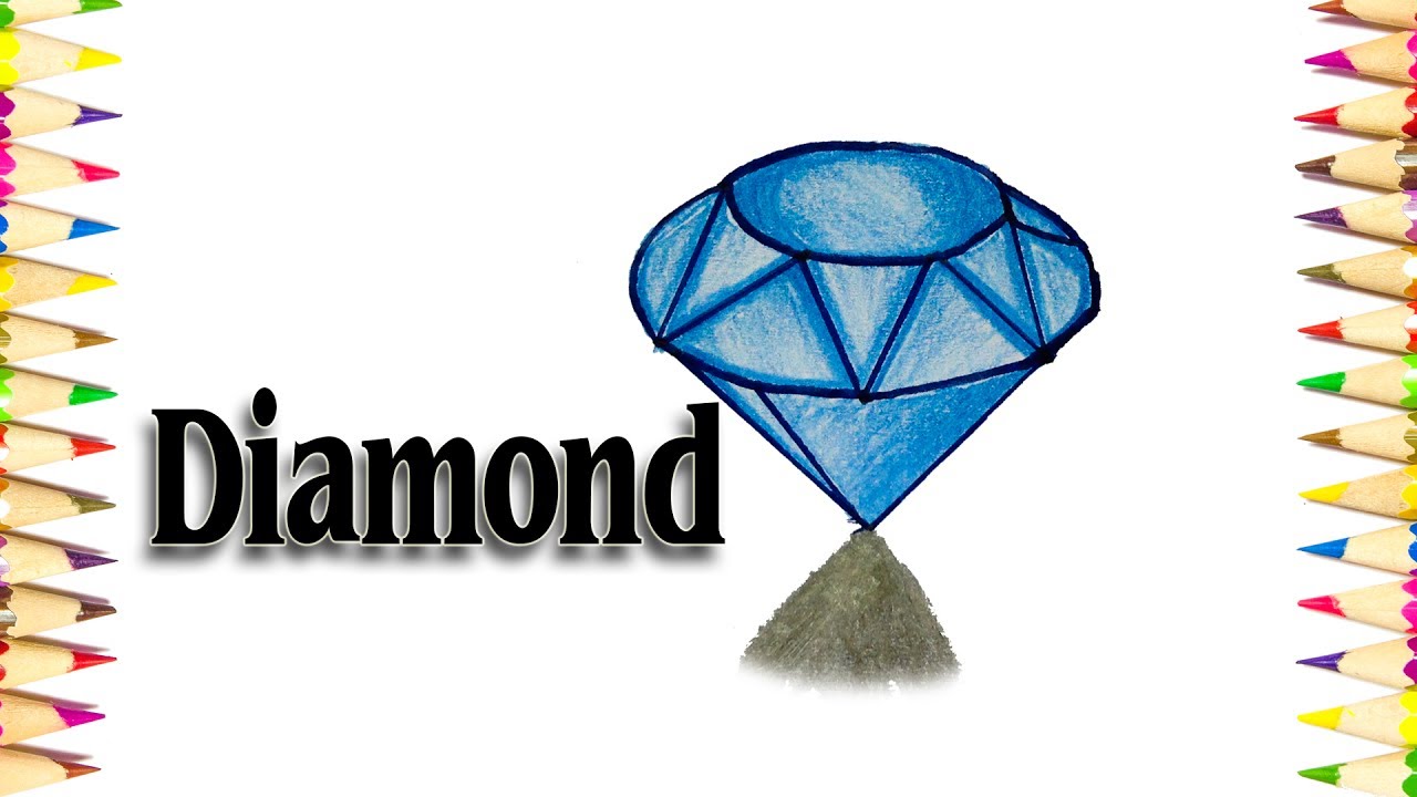 1280x720 How To Draw A Diamond - Diamond 3d Drawing