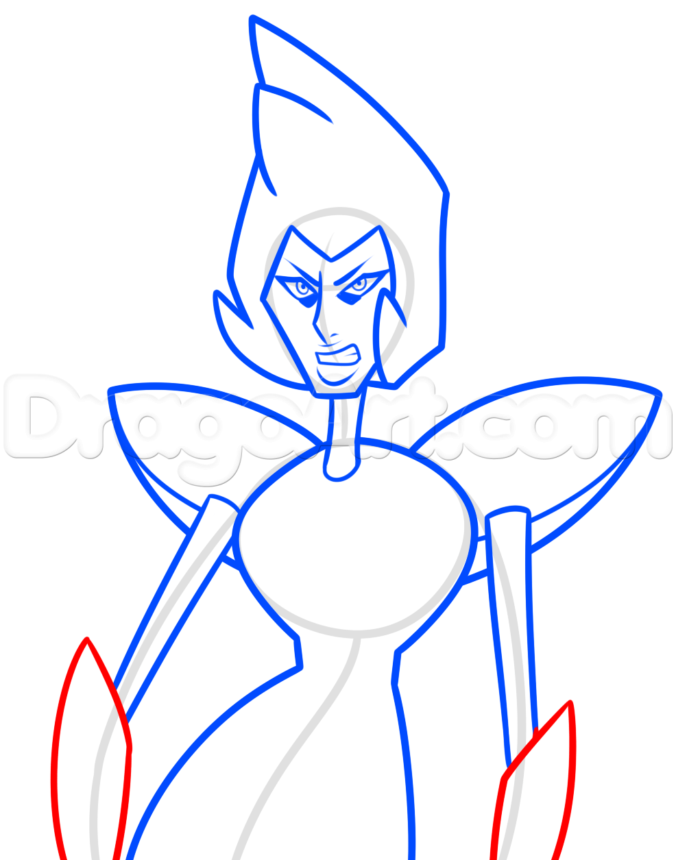 986x1255 Drawing Yellow Diamond From Steven Universe, Step - Diamond Cartoon Drawing