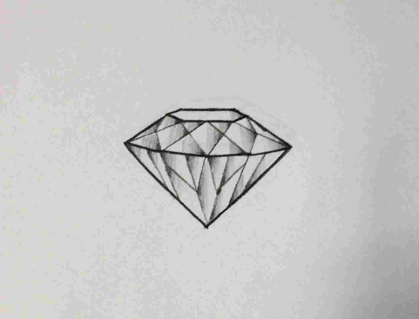 1413x1076 diamond drawing d diamond drawing how to draw a easy youtube - Diamond Drawing