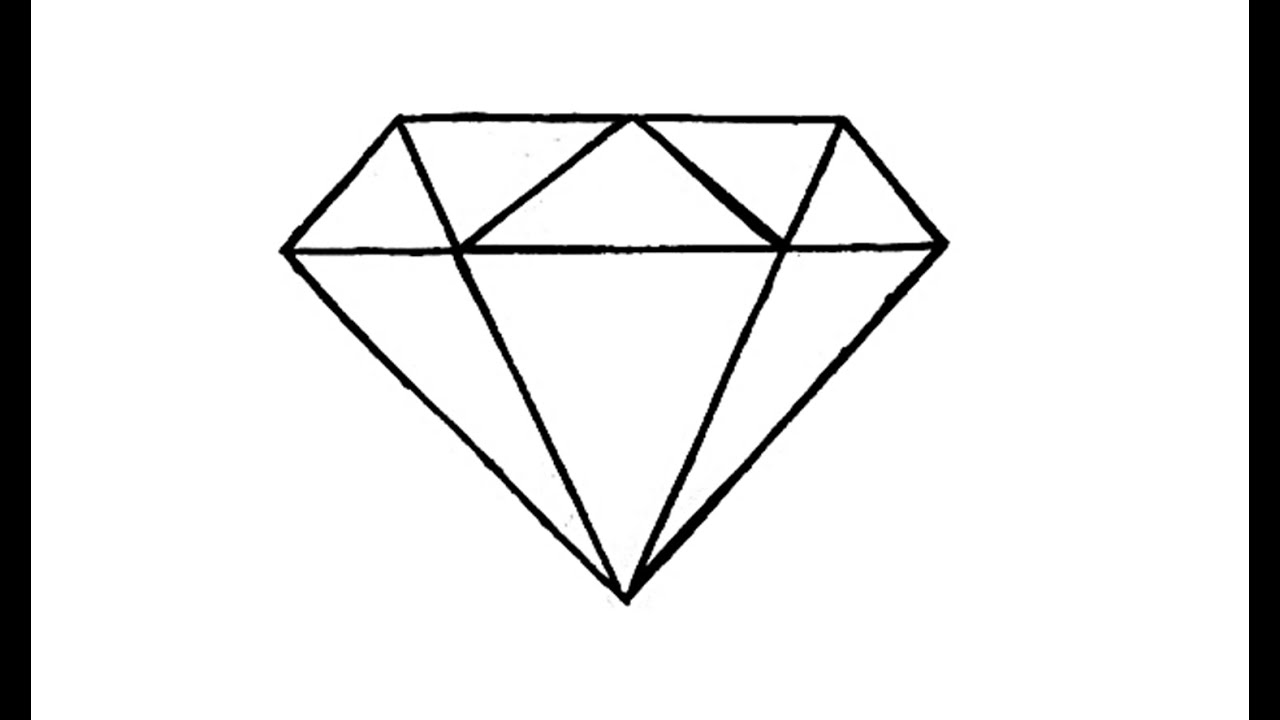 1280x720 How To Draw A Diamond - Diamond Drawing