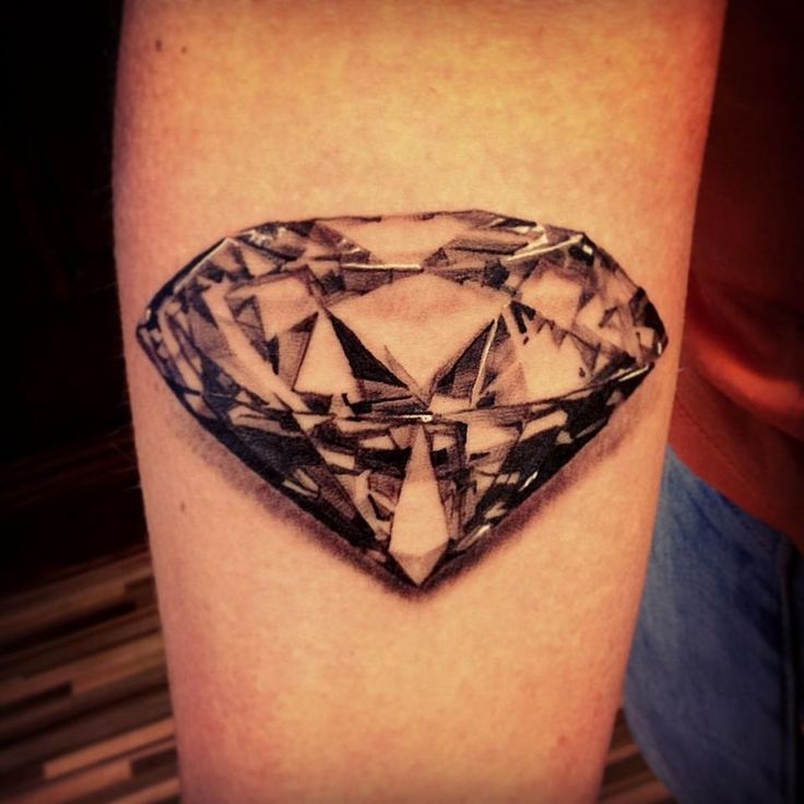736x736 Diamond Tattoo On Leg - Diamond Drawing 3d