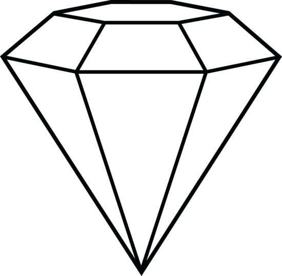 550x539 Diamond Drawing Clipart - Diamond Drawing