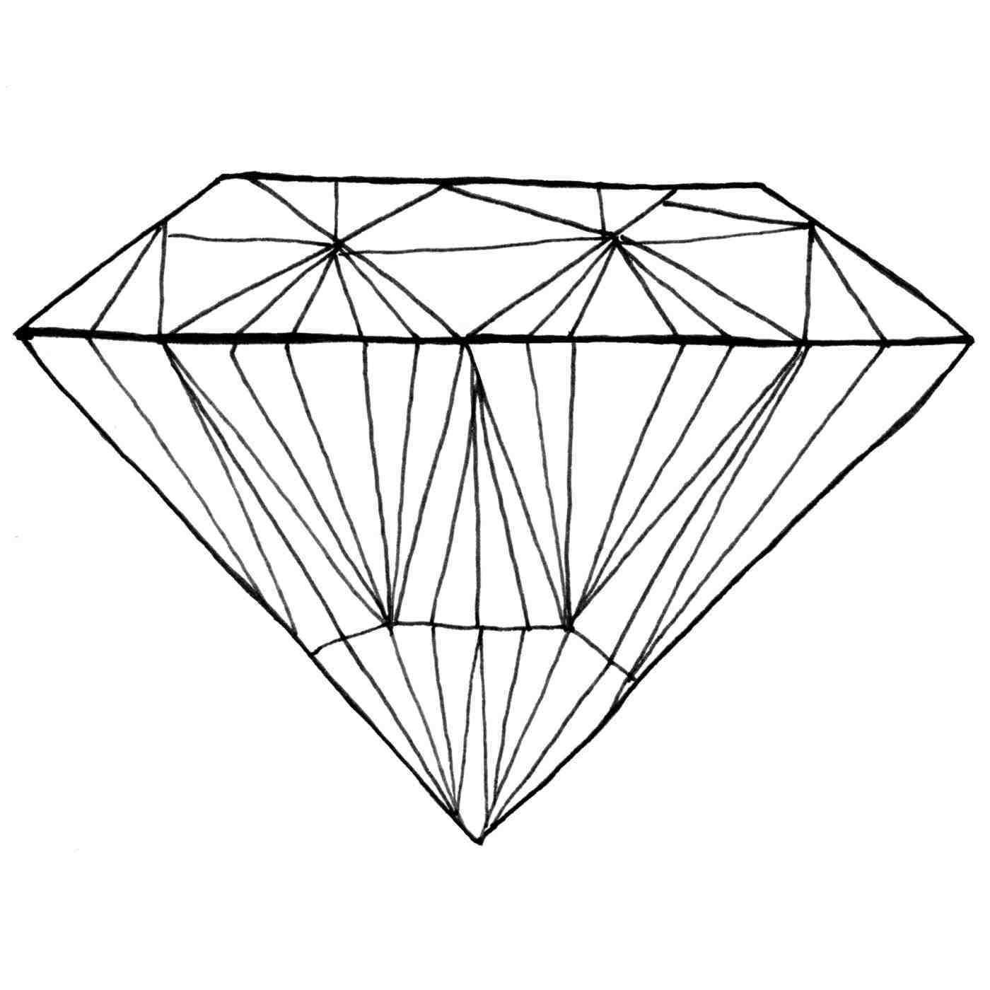 1400x1400 drawing easy diamond rachellsrobin how to draw a diamond - Diamond Drawing Easy