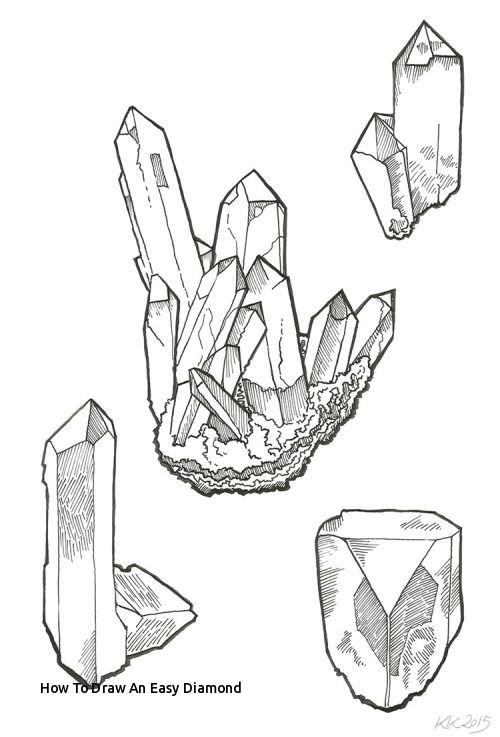 500x737 How To Draw An Easy Diamond How To Draw Crystals Google Search - Diamond Drawing Easy