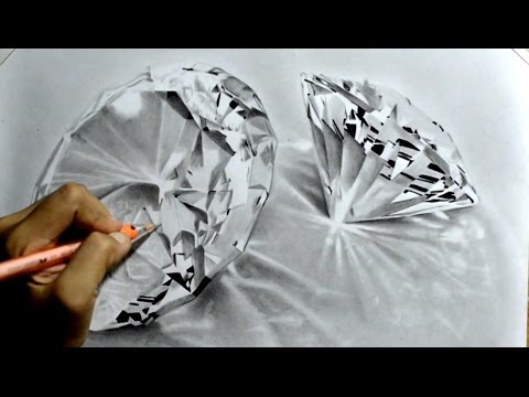 480x360 Graphite Realistic Drawing Of Diamonds - Diamond Drawing Images