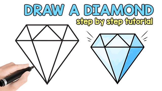 640x360 How To Draw A Diamond - Diamond Drawing Images