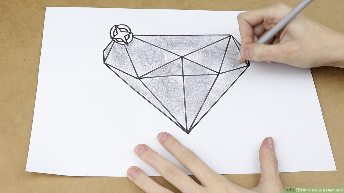 1200x675 How To Draw A Diamond Steps - Diamond Drawing Images