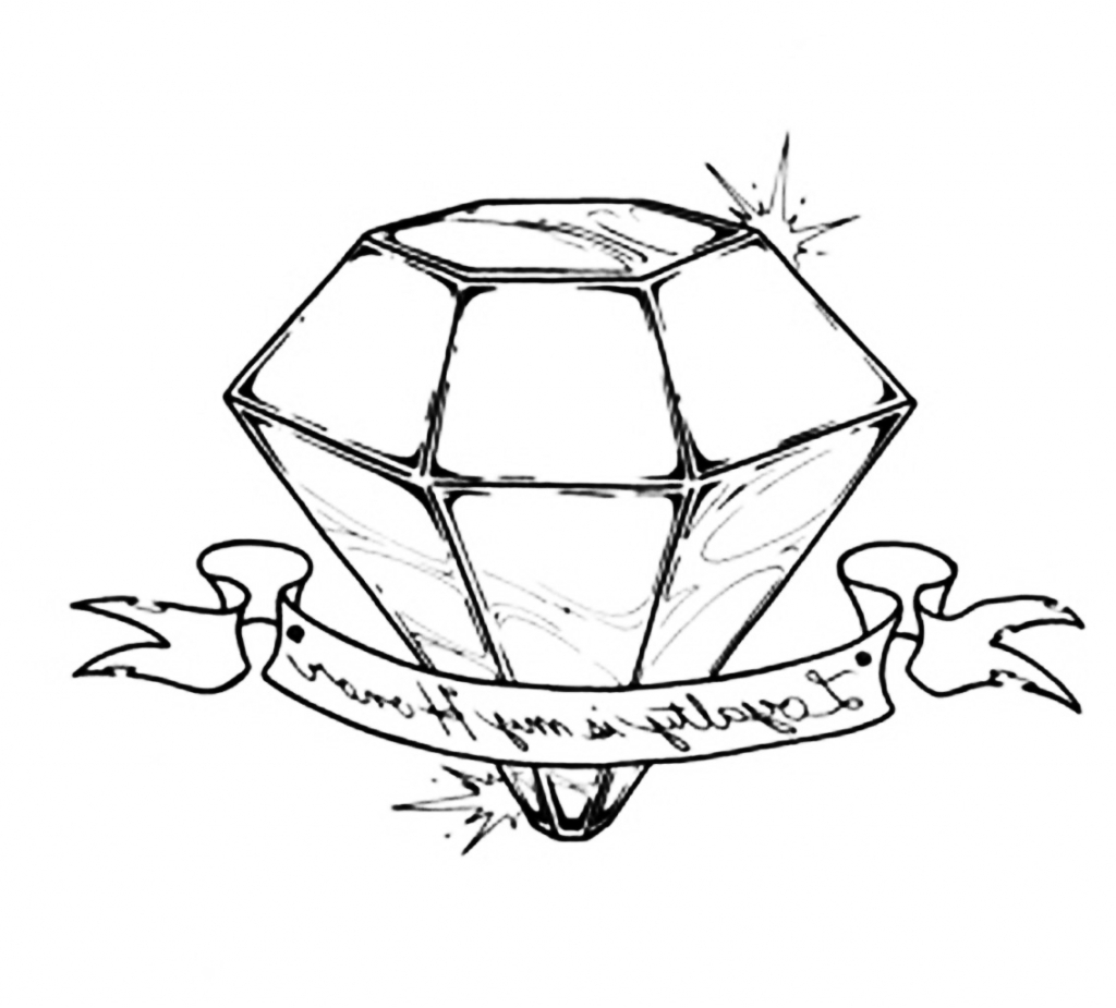 1024x925 How To Draw A Diamond Drawing - Diamond Drawing Images