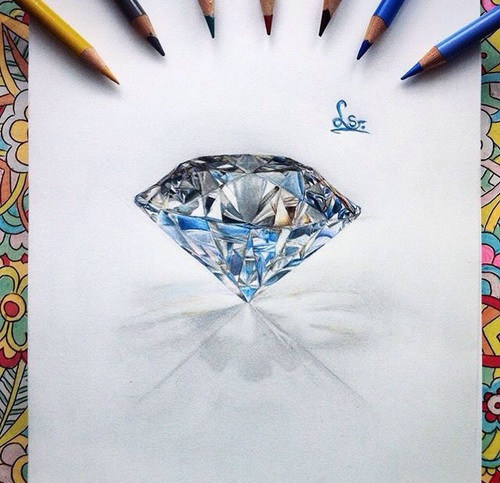 Diamond Drawing Images at PaintingValley.com | Explore collection of ...