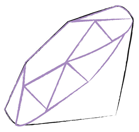 553x525 Drawn Diamond Simple - Diamond Drawing Simple