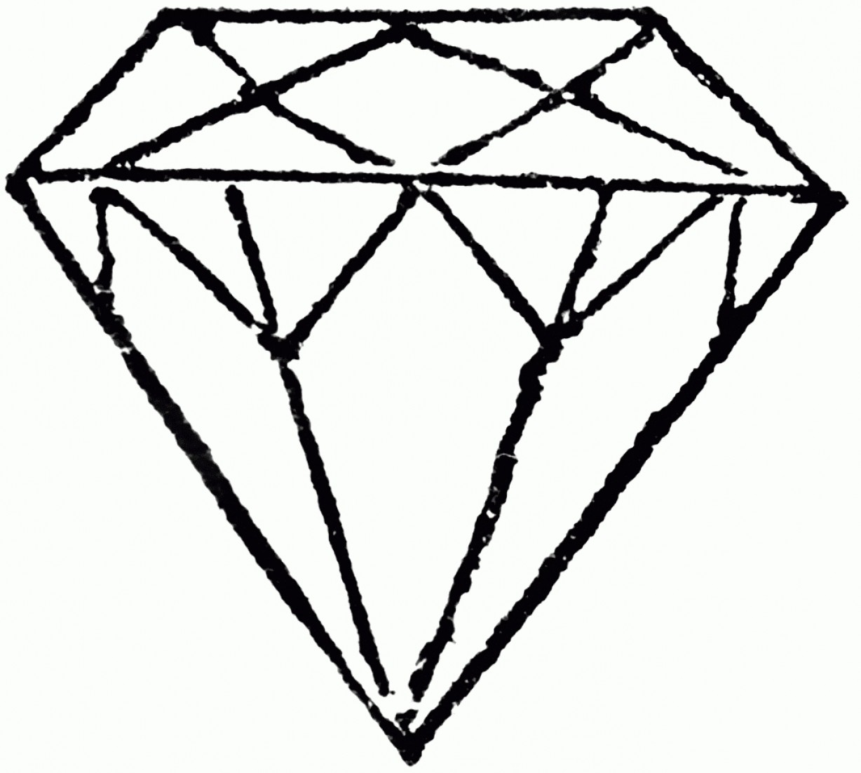 1228x1102 Simple D Diamond Drawing How To Draw A Cute Diamond Youtube - Diamond Drawing Simple