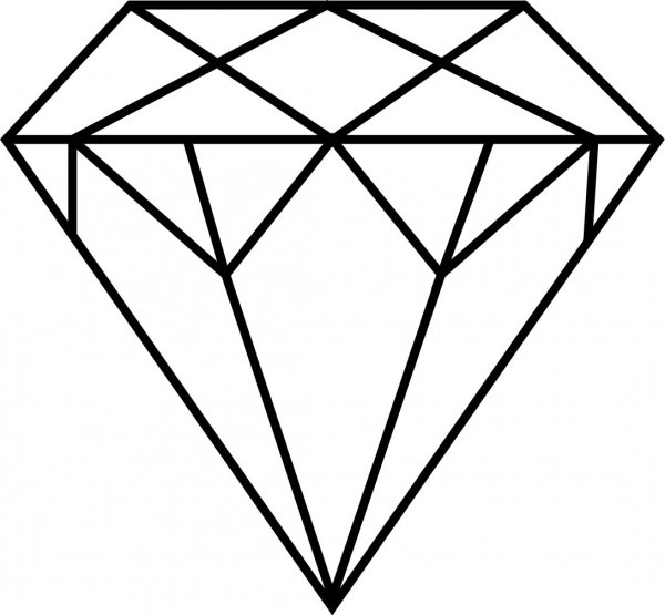 600x555 Simple Diamond Drawing - Diamond Drawing Simple