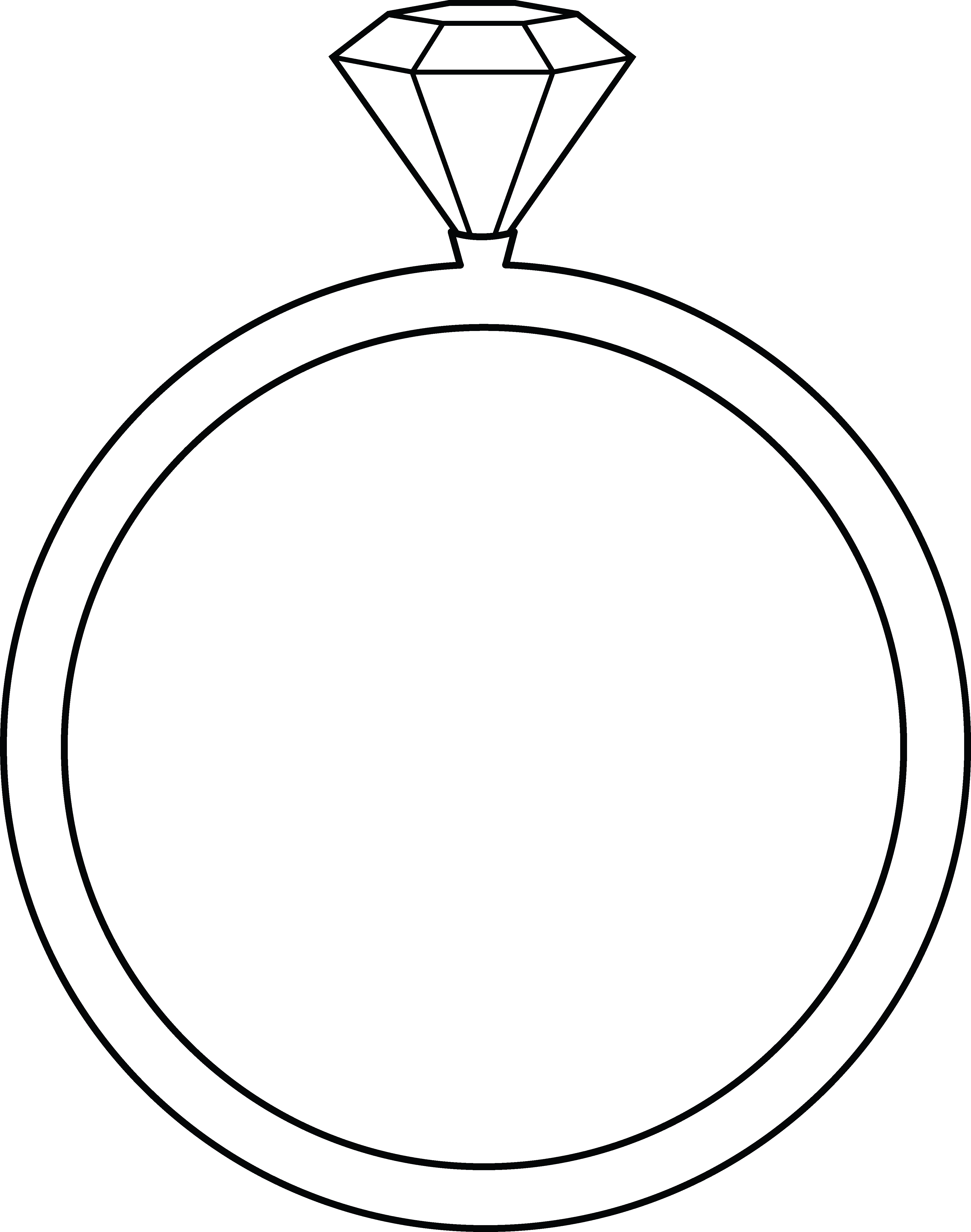 4098x5200 Rings Drawing Simple Huge Freebie! Download For Powerpoint - Diamond Drawing Simple