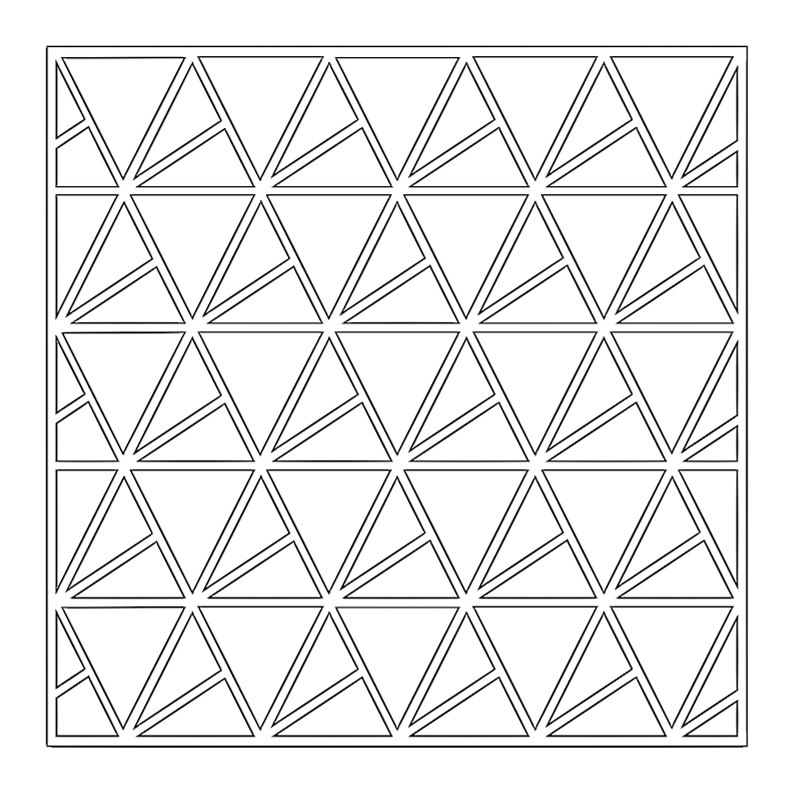 800x800 Triangle Diamond Plastic Stencils For Diy Scrapbooking Decorative - Diamond Drawing Template