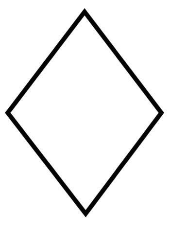 350x469 click here for pdf sewing diamond template, shape templates - Diamond Drawing Template