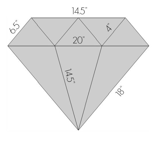 548x491 Diamond Template - Diamond Drawing Template