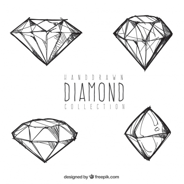 626x626 Diamond Sketch Vectors, Photos And Free Download - Diamond Drawing Vector