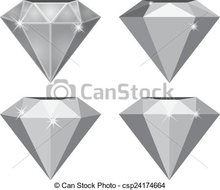 450x388 simple diamond vector illustration of grey abstract simple diamond - Diamond Drawing Vector
