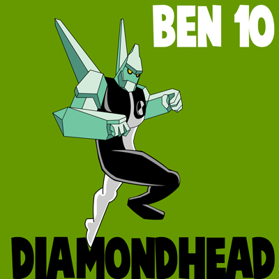 400x400 How To Draw Diamondhead From Ben Alien Force Step - Diamond Head Drawing