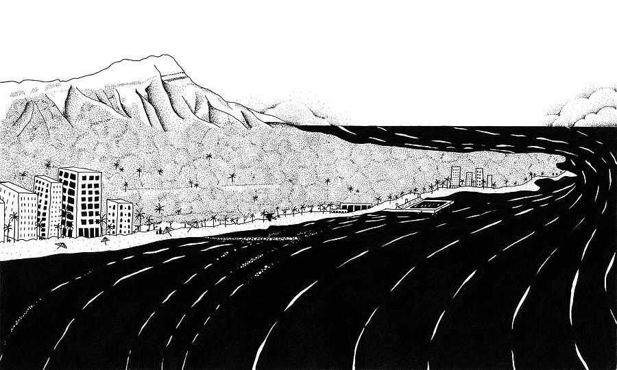 900x540 Diamond Head Drawing - Diamond Head Drawing