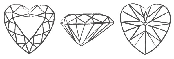 600x206 Wear Your Heart On Your Diamond - Diamond Heart Drawing