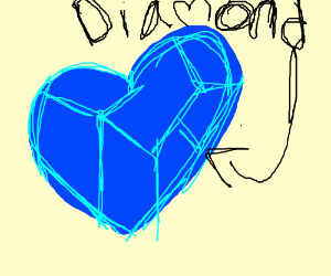 300x250 Diamond Heart Drawing - Diamond Heart Drawing