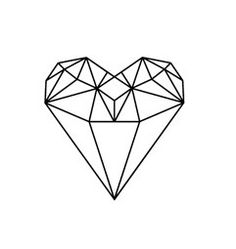 Diamond Heart Drawing at PaintingValley.com | Explore collection of ...