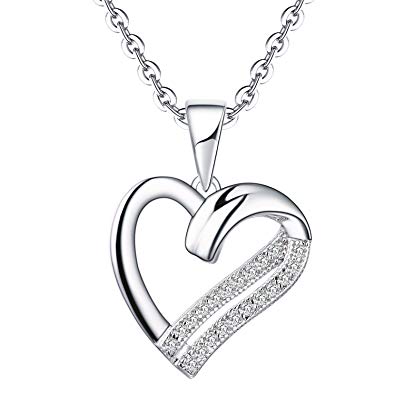 395x395 Yl White Gold Diamond Heart Pendant Necklace - Diamond Heart Drawing