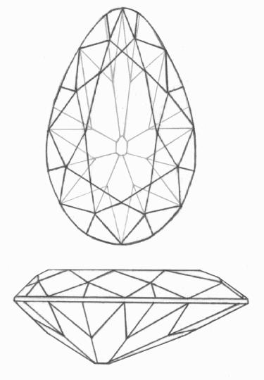 375x540 The Tereschenko Diamond - Diamond Line Drawing