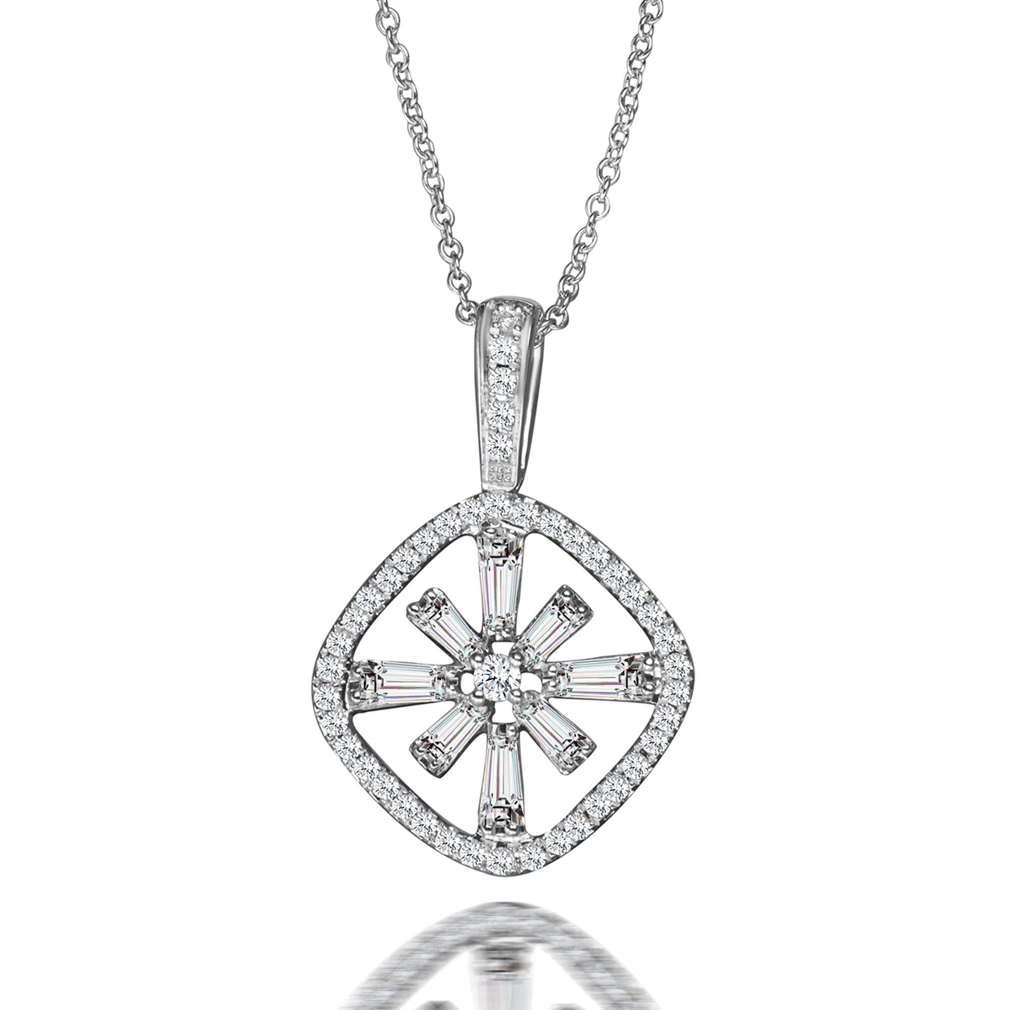 2000x2000 Bright Star Diamond Pendant Necklace - Diamond Necklace Drawing