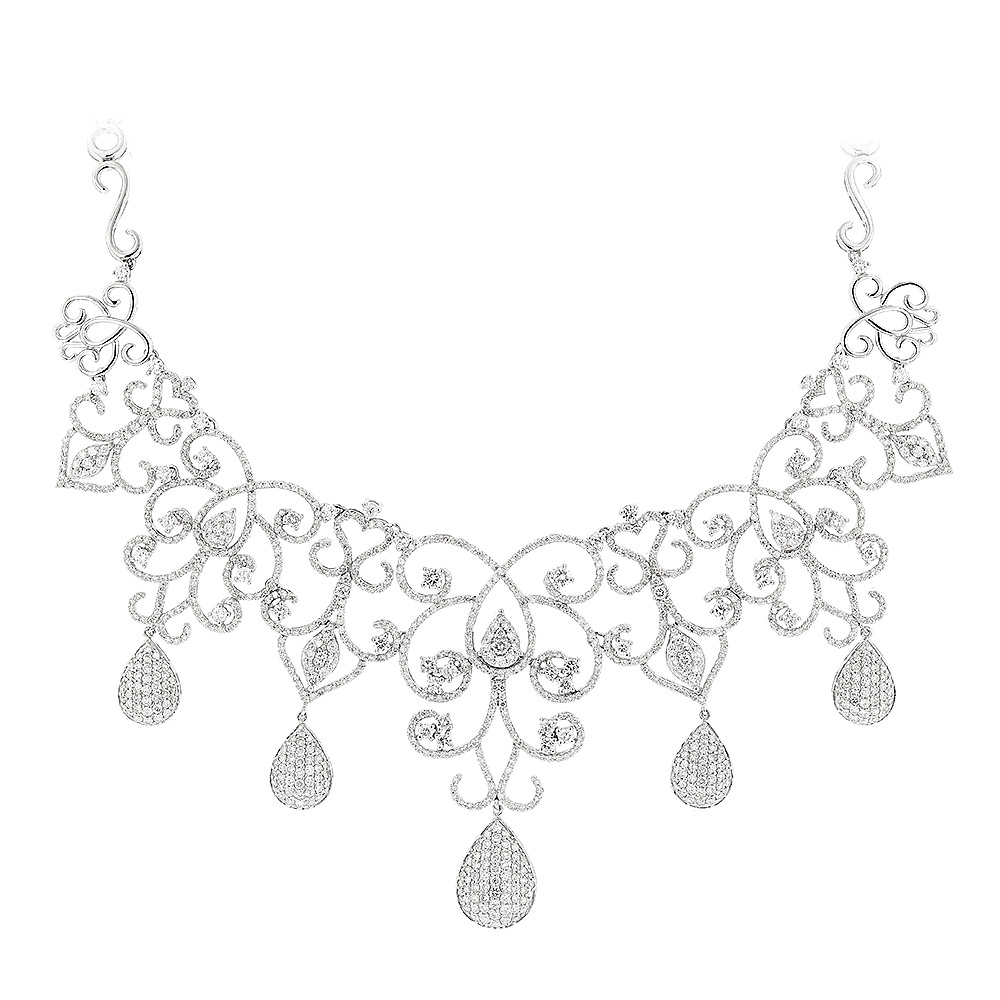 1000x1000 designer ladies diamond necklaces chandelier necklace - Diamond Necklace Drawing