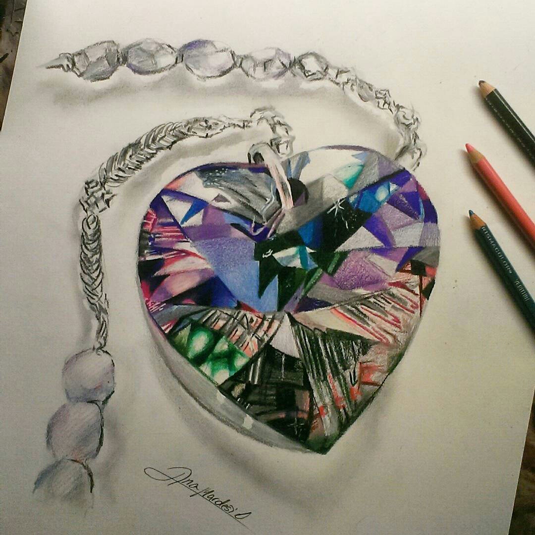 Diamond Necklace Drawing at Explore collection of