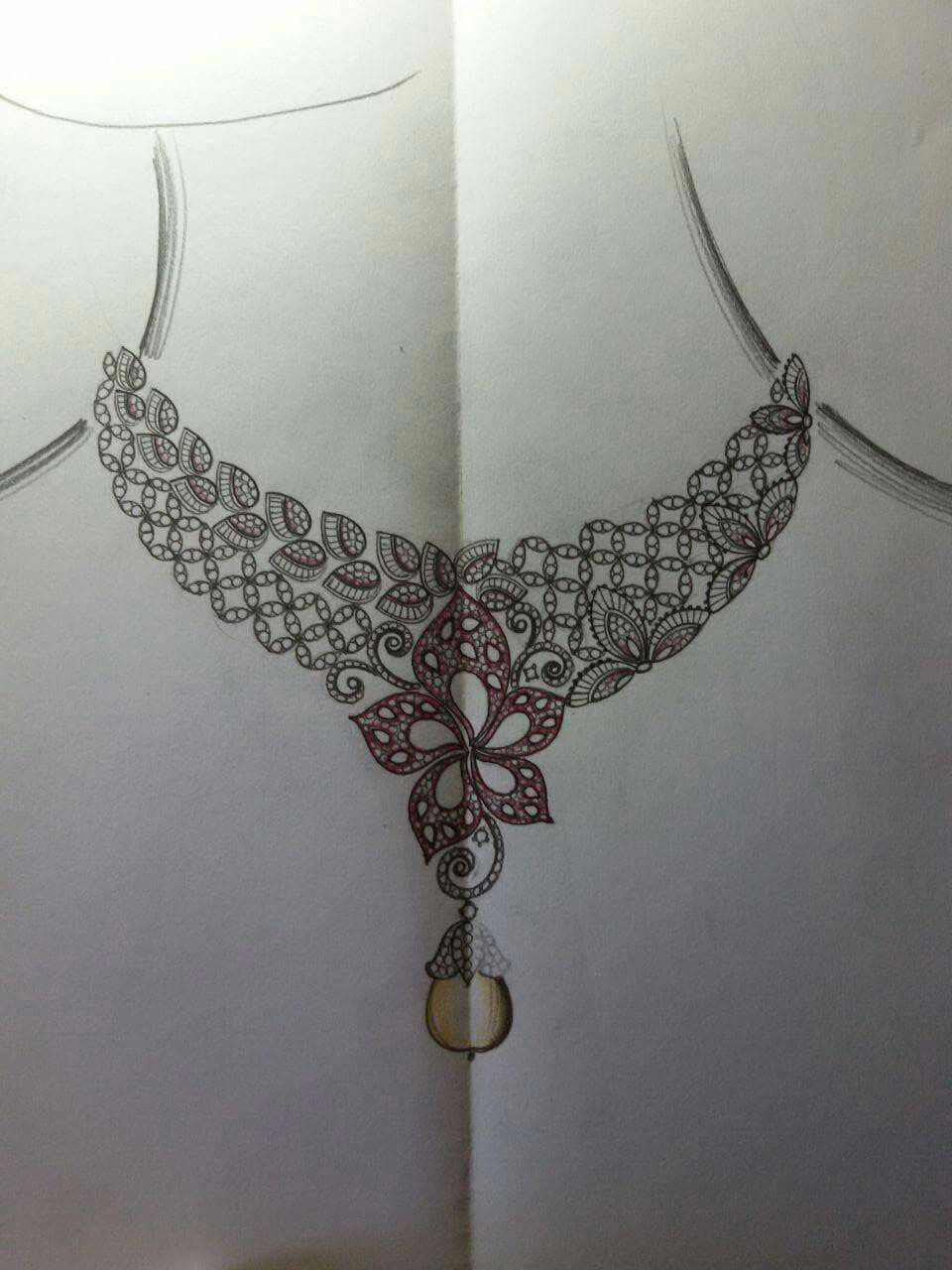 960x1280 Diamond Necklacechokers Jewellery - Diamond Necklace Drawing