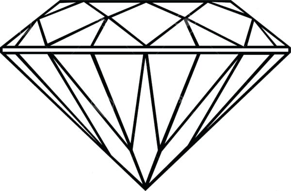 Diamond Outline Drawing at PaintingValley.com | Explore collection of ...