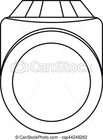 347x470 diamond engagement ring icon, outline style diamond clip art - Diamond Outline Drawing