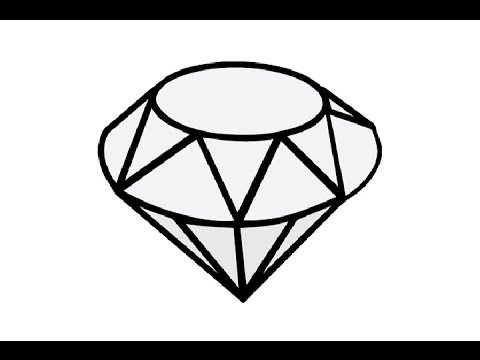 480x360 diamond drawing how to draw a diamond easy step - Diamond Outline Drawing