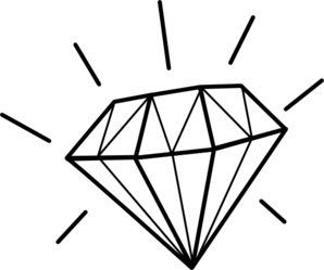 298x249 Diamond Clip Art - Diamond Outline Drawing