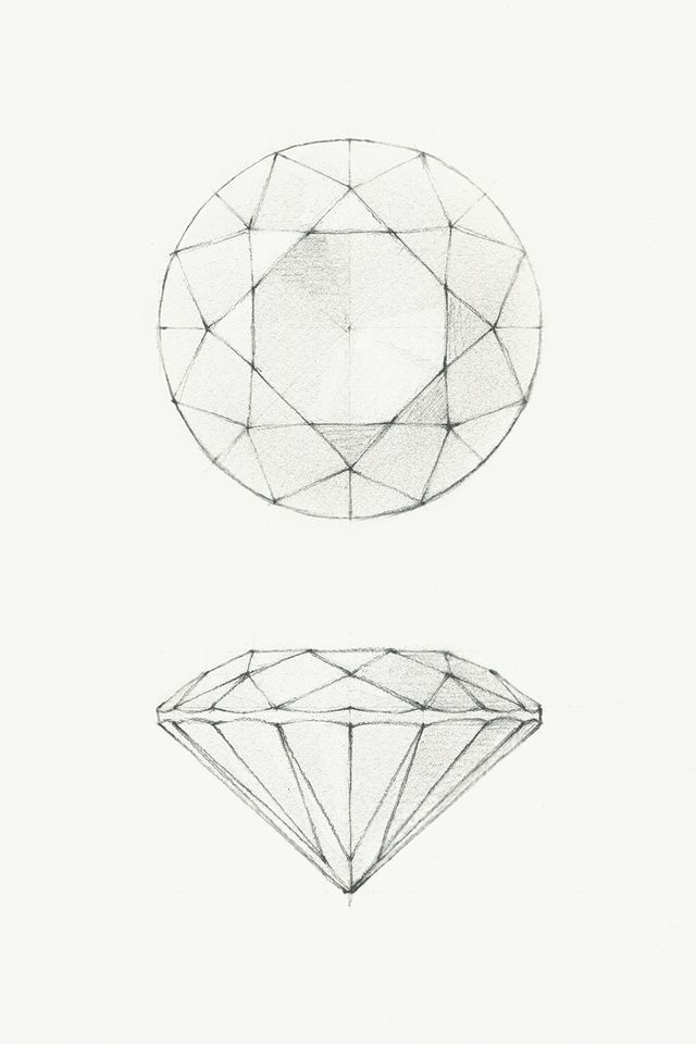 640x960 Pencil Drawing Of A Diamond Coloring And Sketching - Diamond Pencil Drawing