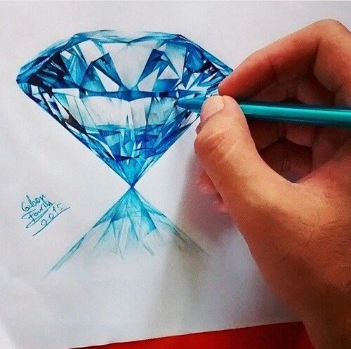 500x497 Diamond Pencil Drawing Discovered - Diamond Pencil Drawing