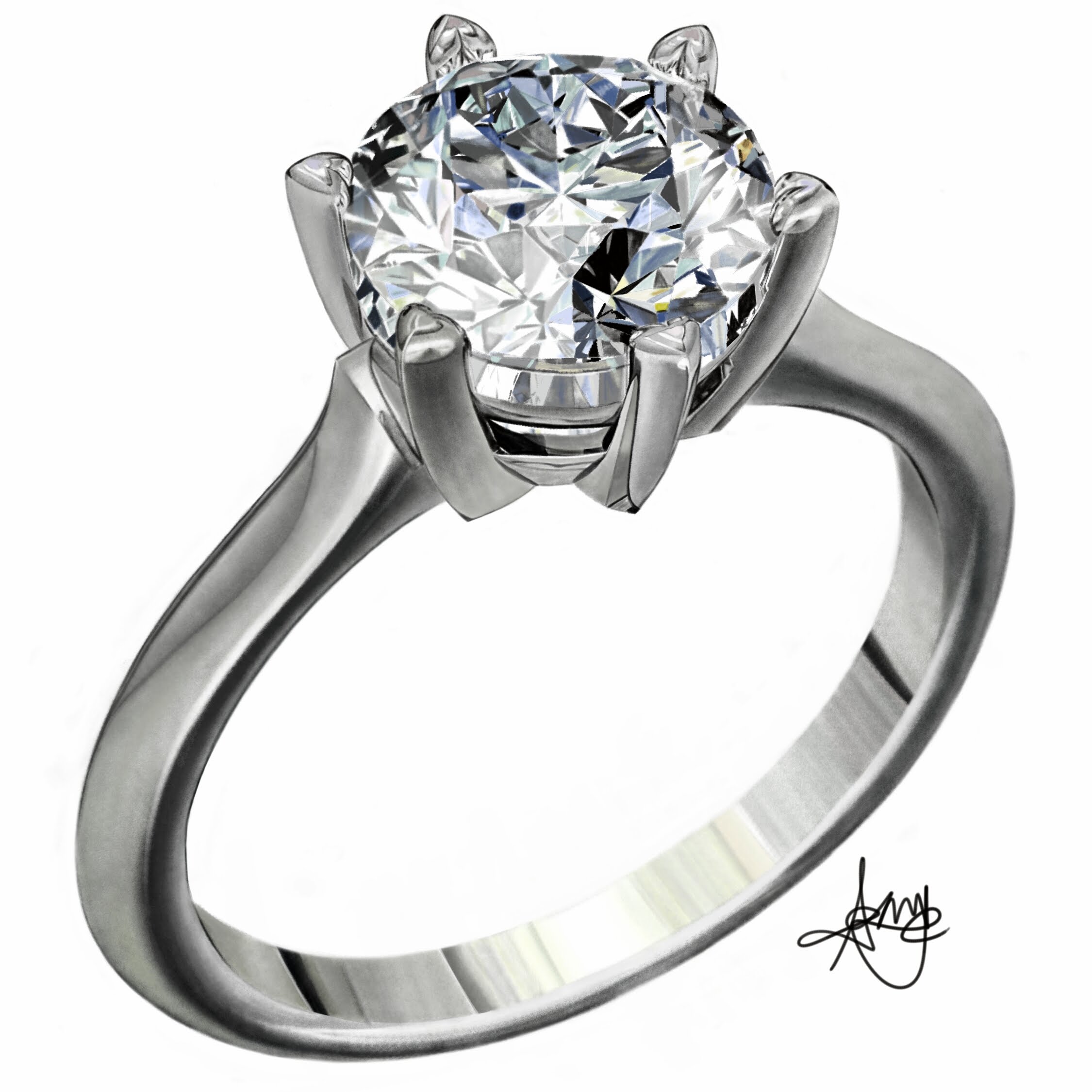 Diamond Ring Drawing at PaintingValley.com | Explore collection of