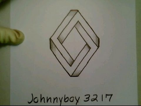 480x360 How To Draw The Impossible Diamond, Triangle, Star New Optical - Diamond Shape Drawing