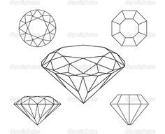 236x191 Diamants Filaire Sur Fond Blanc - Diamond Shape Drawing