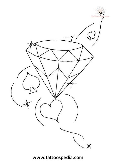 468x650 Diamond Tattoo Designs - Diamond Tattoo Drawing
