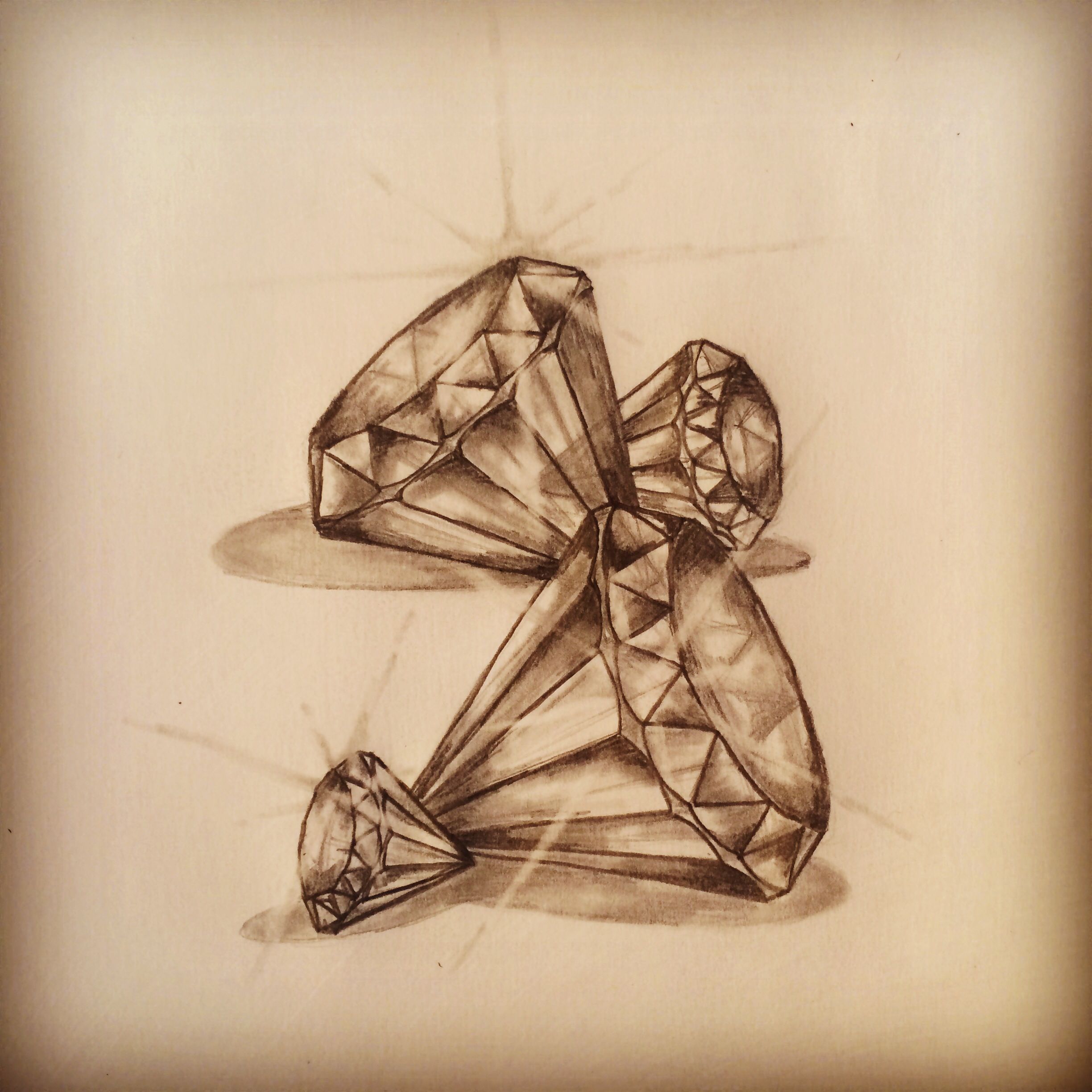 2448x2448 diamonds tattoo sketch - Diamond Tattoo Drawing