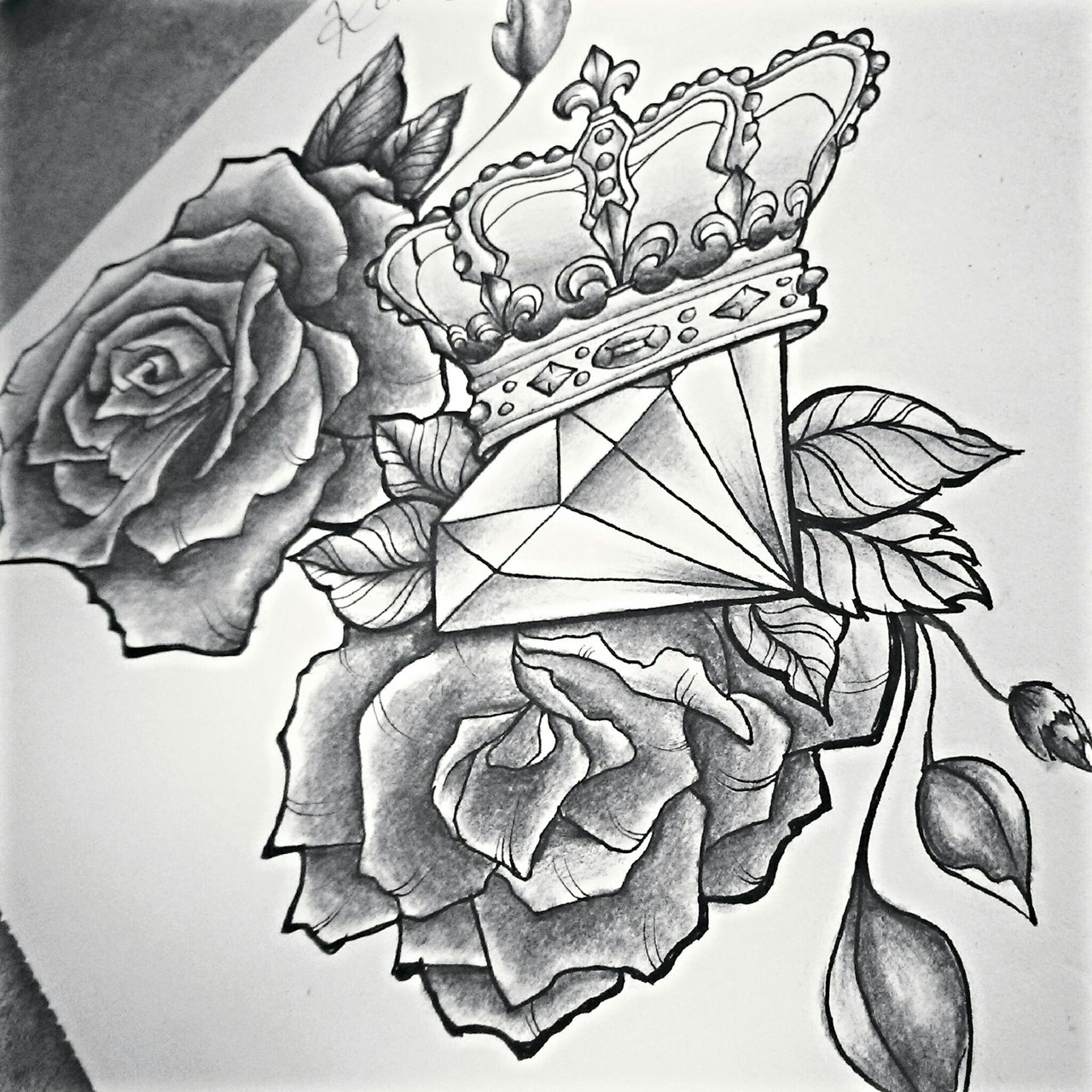 1280x1280 Tattoo - Diamond Tattoo Drawing