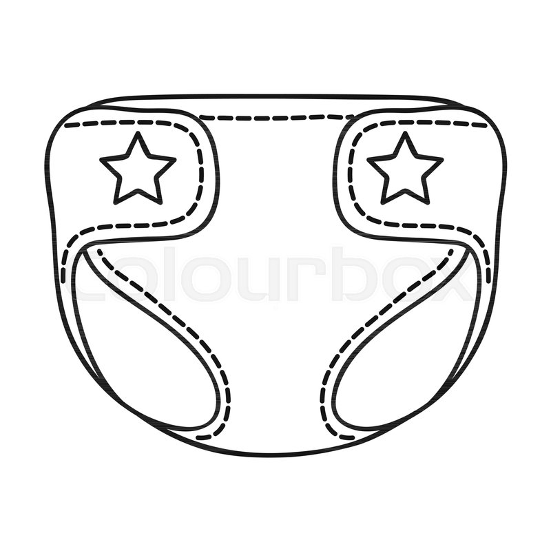 800x800 baby diaper icon in outline style stock vector colourbox - Diaper Drawing